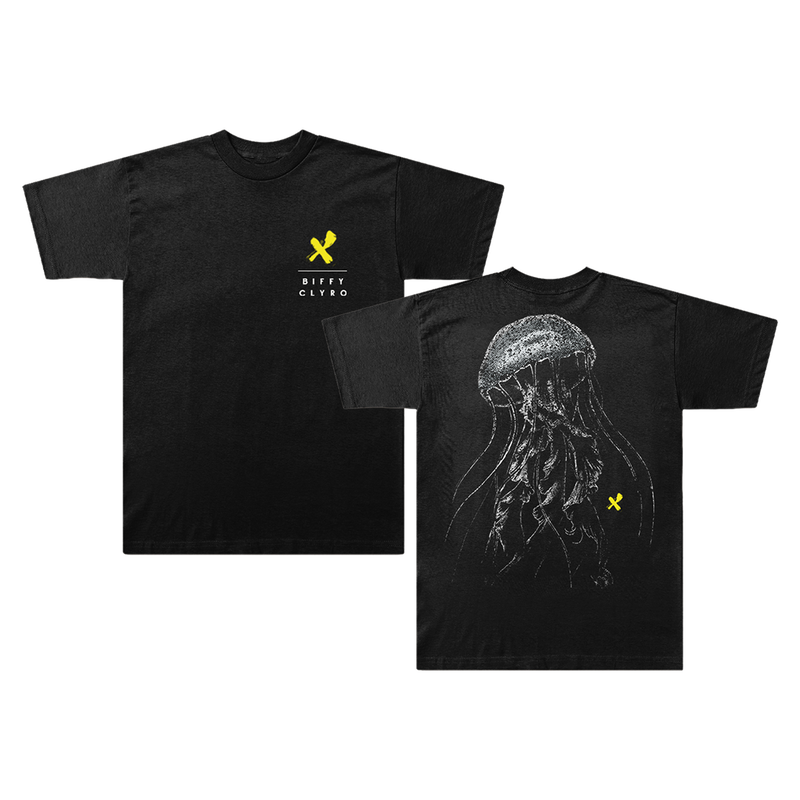 Jellyfish X T Shirt Black Biffy Clyro Official Store